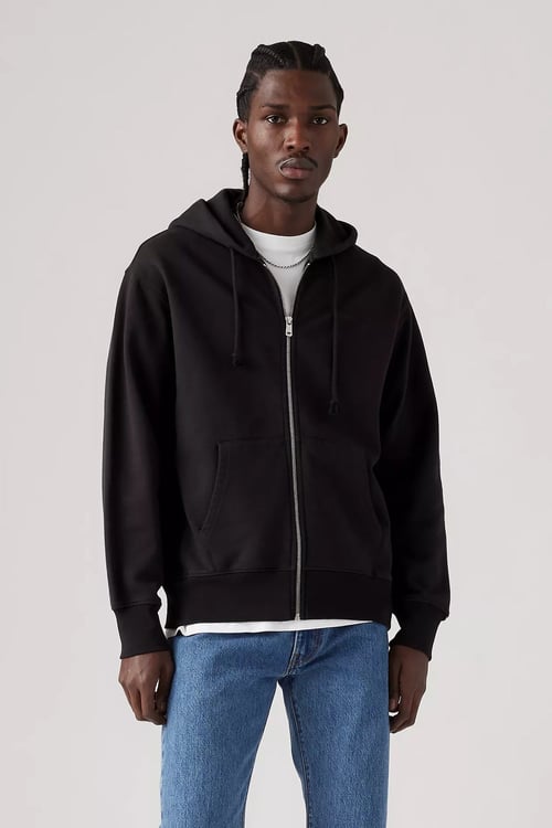 Pamuklu Relaxed Fit Kapüşonlu Erkek Sweat A9265-0000 SİYAH