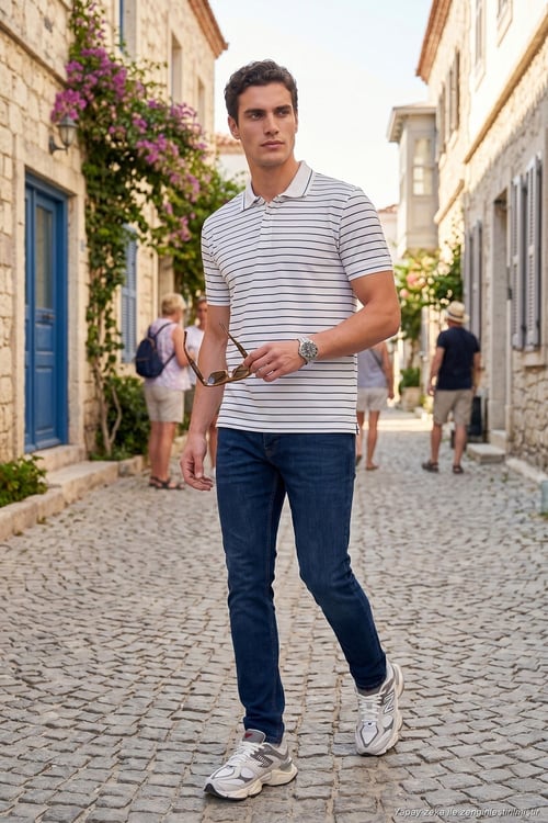 Pamuklu Slim Fit Düşük Bel Jeans Erkek Kot Pantolon 1115C84NAPOLI LACİVERT