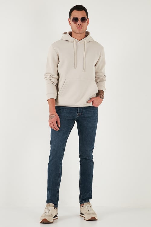 Pamuklu Slim Fit Normal Bel Dar Paça Jeans Erkek Kot Pantolon 1124C04NAPOLI LACİVERT