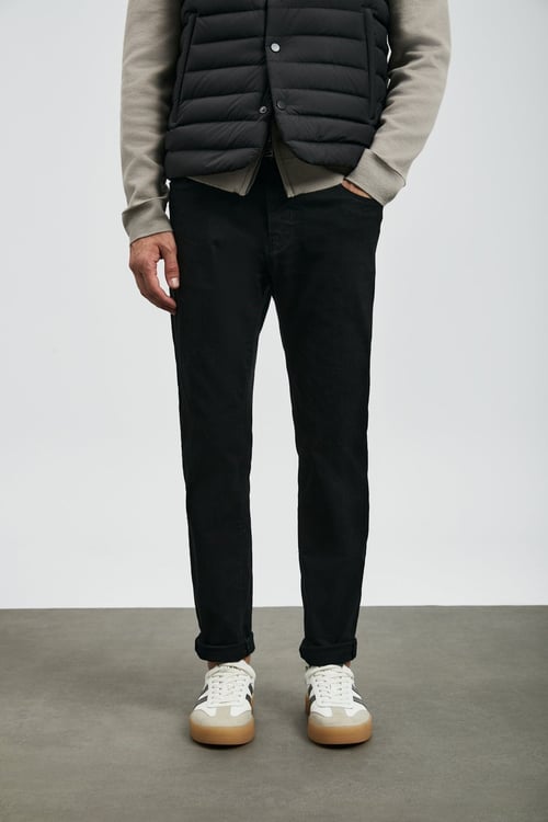 Pamuklu Slim Fit Normal Bel Dar Paça Jeans Erkek Kot Pantolon 112200260 SİYAH