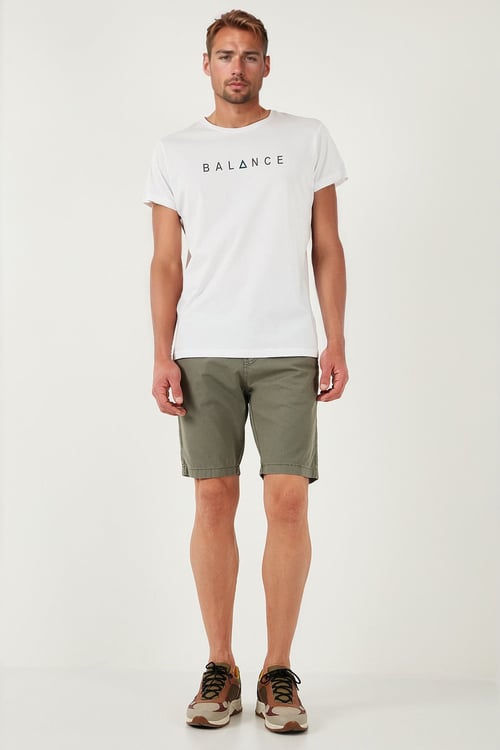 Pamuklu Slim Tapered Bermuda Erkek Şort 4503S67SMILANO AÇIK HAKİ