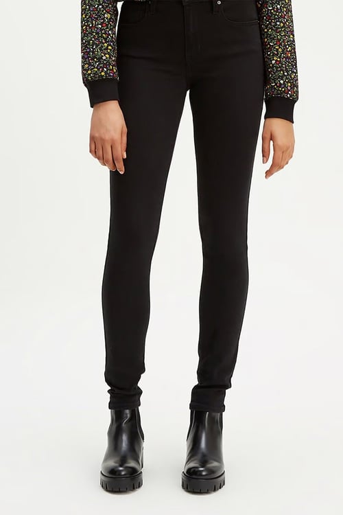 Pamuklu Yüksek Bel Dar Paça Skinny Fit 721 Jeans Kadın Kot Pantolon 18882-0024 SİYAH