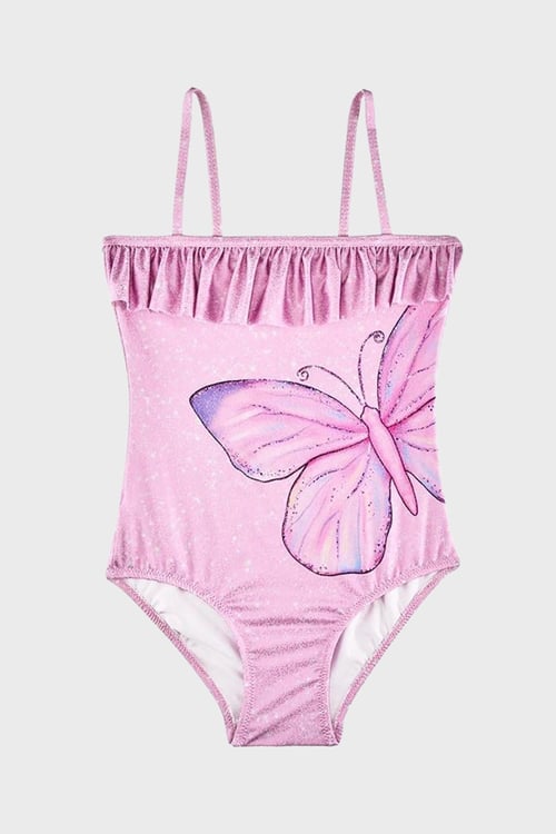 Peri İnce Askılı Kolay Kuruyan Uv Korumalı Parlak Kız Çocuk Mayo SM2612000103 PEMBE