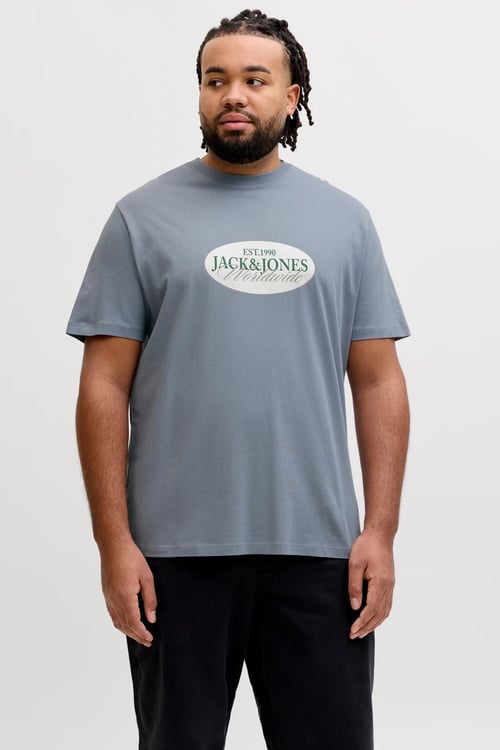 Plus Büyük Beden % 100 Pamuk Regular Fit Logolu Erkek T Shirt 12298346 AÇIK MAVİ