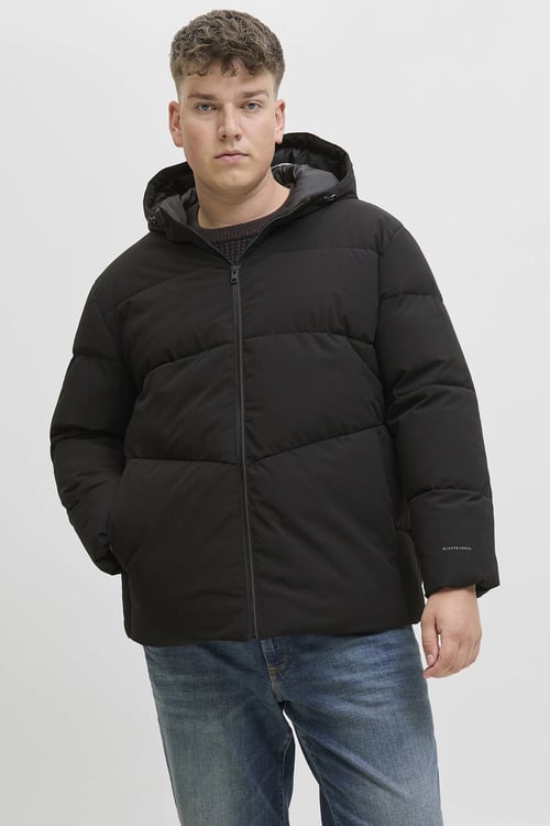 Plus Jjglobal Regular Fit Kapüşonlu Erkek Mont 12283873 SİYAH