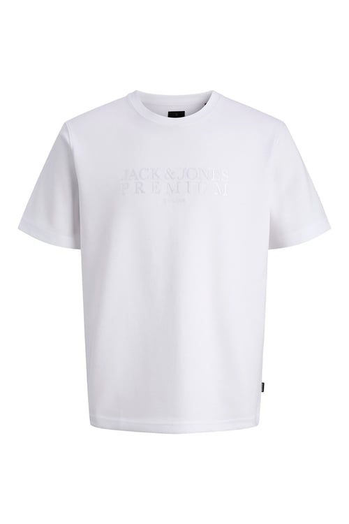 Premium Jprblaethan Pamuklu Regular Fit Logolu Erkek T Shirt 12292403 BEYAZ