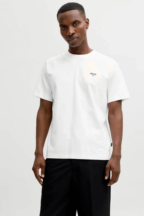 Premium Logolu Pamuklu Regular Fit Bisiklet Yaka Erkek T Shirt 12292383 BEYAZ