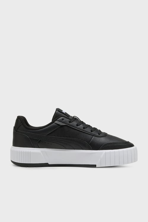 Puma Carina Mia Kalın Tabanlı Logolu Sneaker Bayan Ayakkabı 40263713 SİYAH