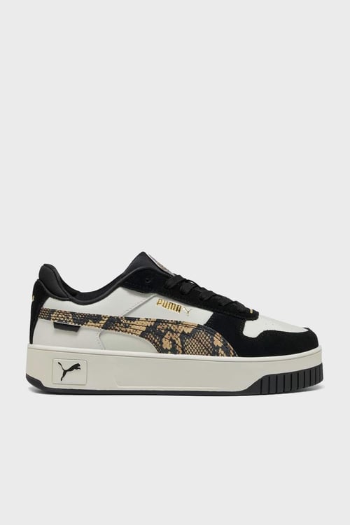 Puma Carina Street Snake Chic Logolu Paltform Taban Sneaker Bayan Ayakkabı 40161102 SİYAH-EKRU