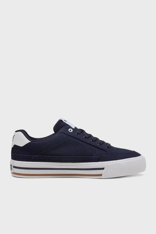 Puma Court Classic Vulc FS Logolu Sneaker Erkek Ayakkabı 39635317 LACİVERT-BEYAZ