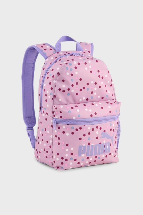 Puma Phase Aop Desenli Dolgulu Ayarlanabilir Omuz Askılı Unisex Çocuk Sırt Çantası 09132407 PEMBE
