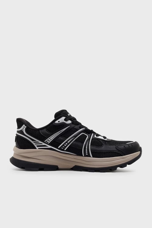 Randell Logolu Deri Karışımlı Sneaker Erkek Ayakkabı 211254 BLK SİYAH