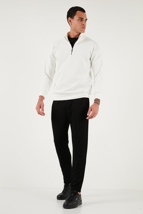 Regular Fit Belden Bağlamalı Düz Paça Jogger Erkek Pantolon 5908095 SİYAH