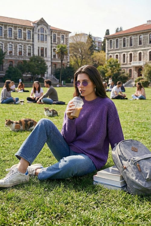 Regular Fit Bisiklet Yaka Basic Triko Kadın Kazak 4616213 MOR