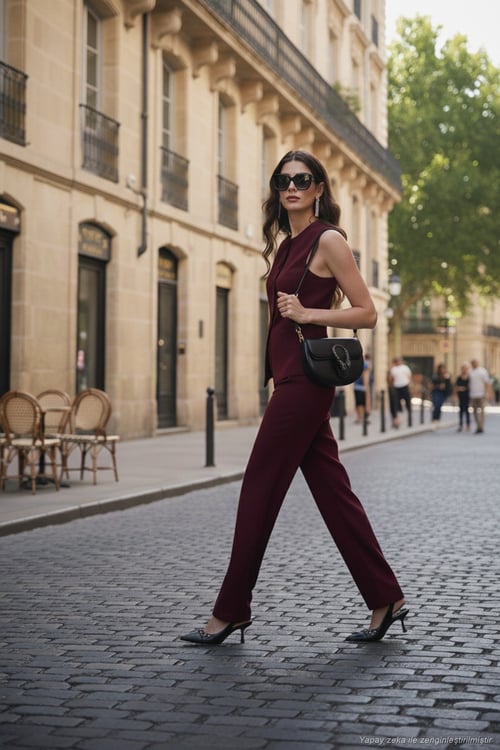 Regular Fit Bisiklet Yaka Kolsuz Düğmeli Basic Bluz Kadın Yelek 65200004 BORDO