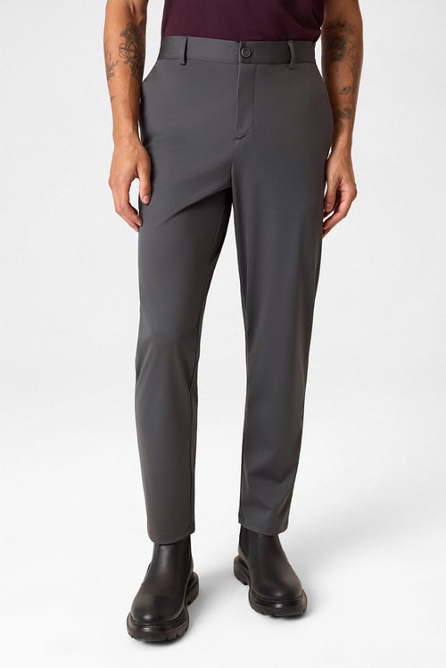 Regular Fit Lastikli Bel Boru Paça Kumaş Erkek Pantolon BPN3405600000 105 GRİ