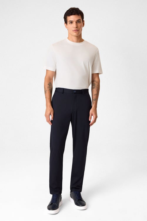 Regular Fit Lastikli Bel Boru Paça Kumaş Erkek Pantolon BPN3405600000 119 LACİVERT