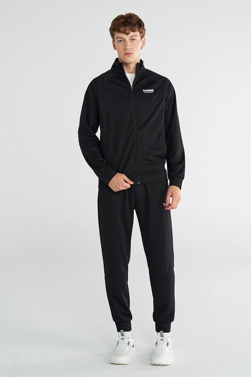 Regular Fit Logolu Dik Yaka Normal Bel Erkek Eşofman Takımı 960043-2001 SİYAH