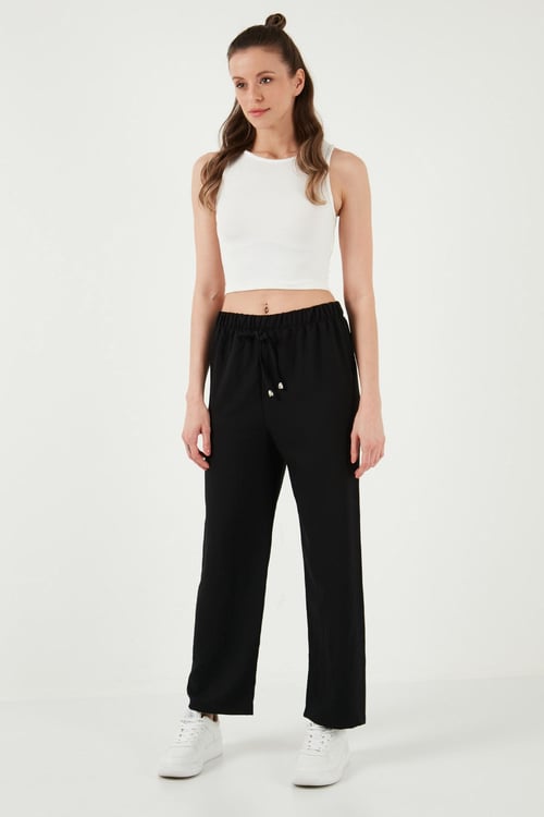 Relaxed Fit Bol Paça Kadın Pantolon 5865826 SİYAH