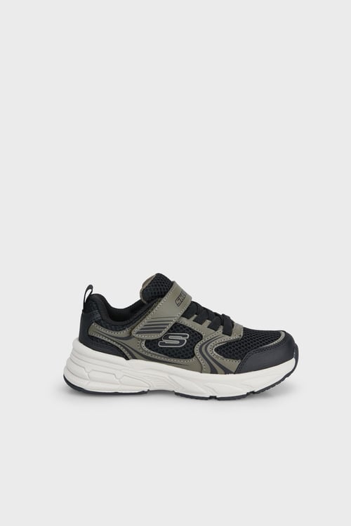 Retro-Graph Logolu Sneaker Erkek Çocuk Ayakkabı 403857L OLBK Zeytin Yeşili-Siyah