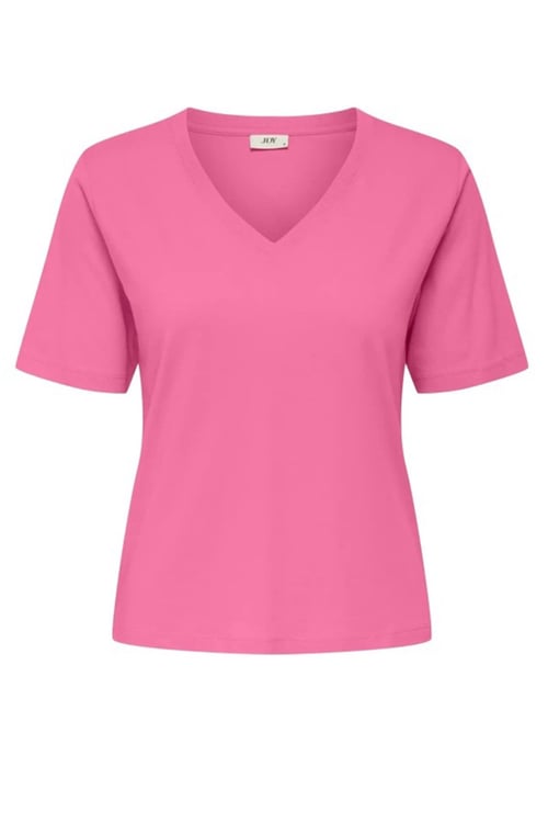 rex % 100 Pamuk Regular Fit V Yaka Kadın T Shirt 15352294 PEMBE