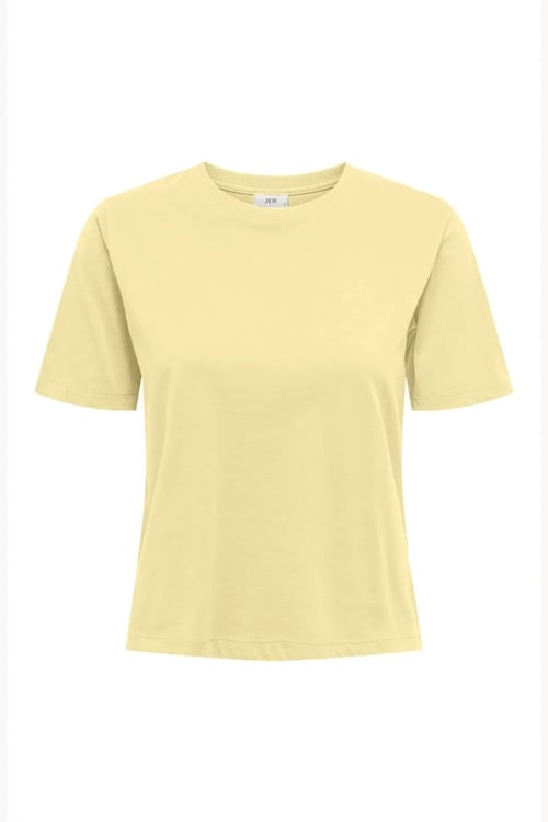 rex % 100 Pamuk Regular Fit Yuvarlak Yaka Kadın T Shirt 15344612 SARI