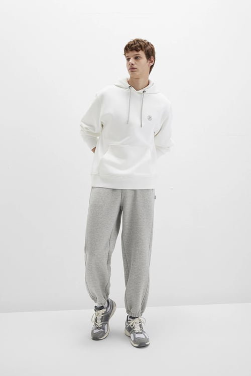 Şardonlu Loose Fit Normal Bel Lastikli Paça Erkek Eşofman Altı 0010549-80018 AÇIK GRİ