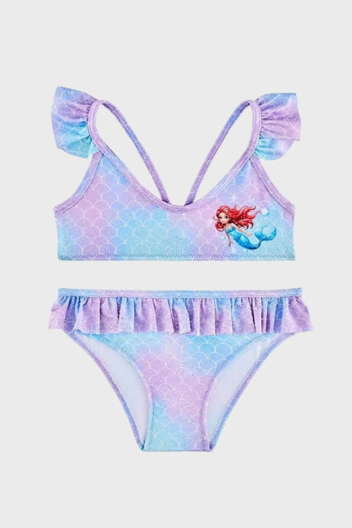Shirley  Desenli UPF 50+ Korumalı Çabuk Kuruyan Kız Çocuk Bikini SB2612000101 MİNT