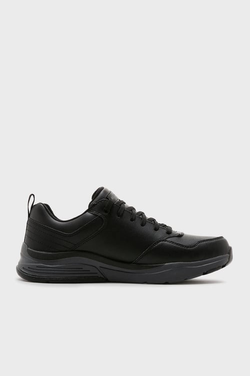 Skechers Bengao-Hombre Deri Karışımlı Su Geçirmez Casual Erkek Ayakkabı 210021 BKGY SİYAH-GRİ