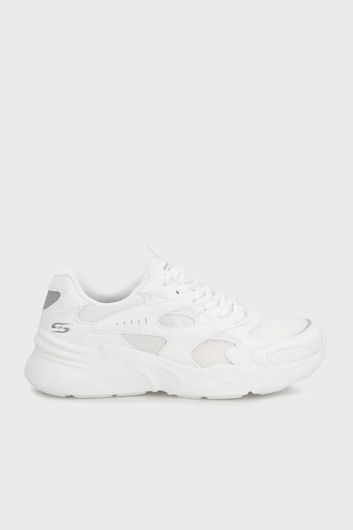 Skechers Bobs Logolu Kalın Taban Sneaker Kadın Ayakkabı 117354 WHT BEYAZ