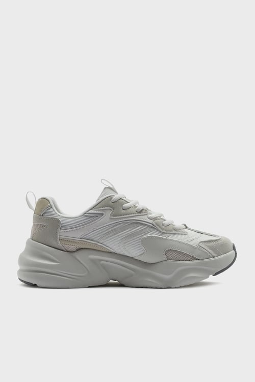 Skechers Bobs Logolu Kalın Tabanlı Sneaker Erkek Ayakkabı 118326 WNT Beyaz-Naturel