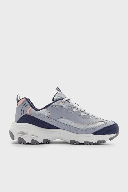Skechers D'Lites- Popular Vote Deri Karışımlı Logolu Sneaker Kadın Ayakkabı 150241 LBMT AÇIK MAVİ