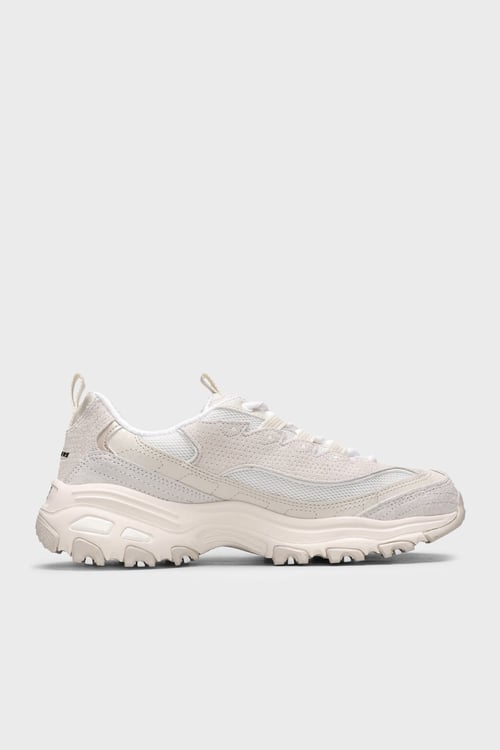 Skechers D'Lites Süet Detaylı Logolu Sneaker Bayan Ayakkabı 13147 OFWT BEYAZ