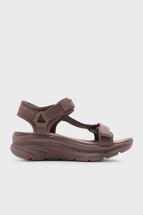 Skechers D'Lux Walker Logolu Cırtlı Kalın Taban Kadın Sandalet 119822 MVE LEYLAK