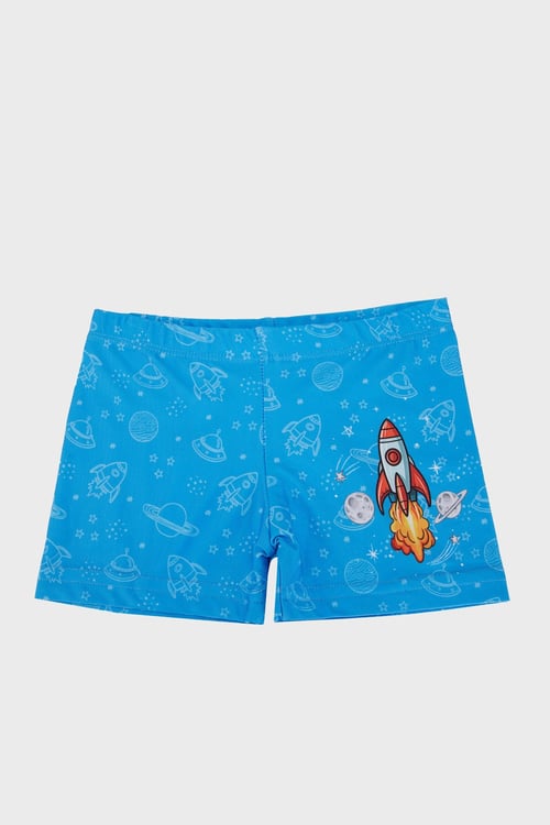 Skyrocket Baskılı UPF 50+ Korumalı Erkek Çocuk Mayo Short SR2532000005 MAVİ