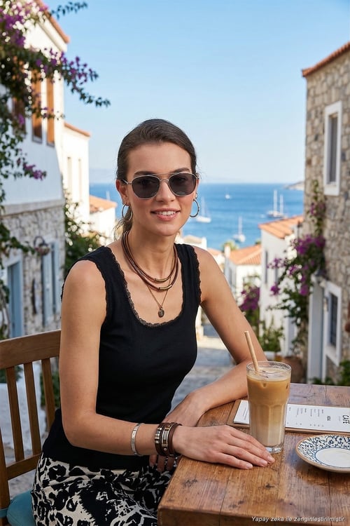 Slim Fit Kalın Askılı Dantelli Kare Yaka Bürümcük Kadın Atlet 5864979 SİYAH