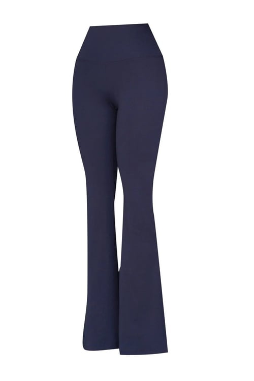 Slim Fit Logo Baskılı Yüksek Bel İspanyol Paça Kadın Eşofman Altı 932455-7459 LACİVERT