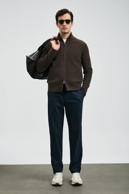 Slim Fit Normal Bel Düz Paça Chino Erkek Pantolon 112190334 LACİVERT