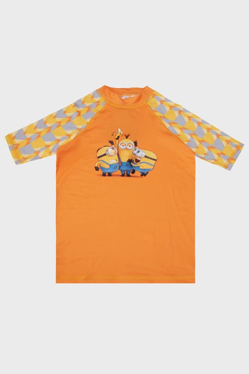 Slipstop Hope Baskılı Uv Korumalı Kısa Kollu Mayo Erkek Çocuk T Shirt ST2522140000 SARI