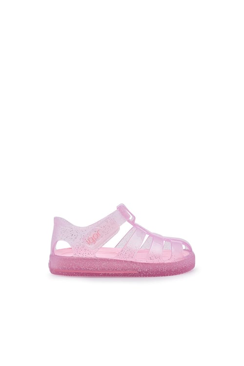 Star Glitter Kaydırmaz Havuz ve Deniz Unisex Çocuk Sandalet S10265 PEMBE