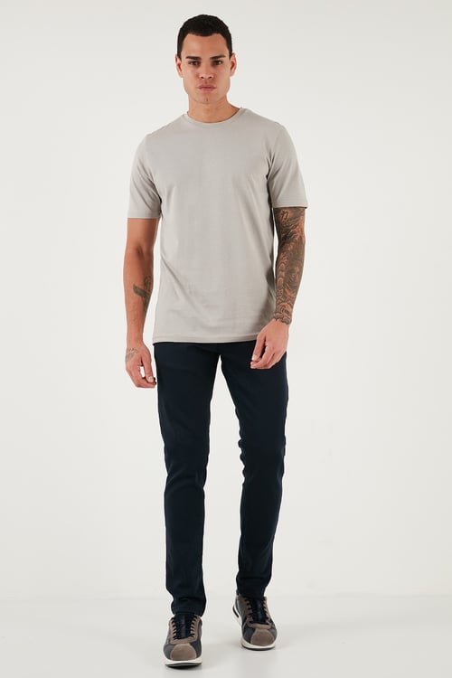 Streç Pamuklu Slim Fit Normal Bel Dar Paça Jeans Erkek Kot Pantolon 1115C24NAPOLI LACİVERT
