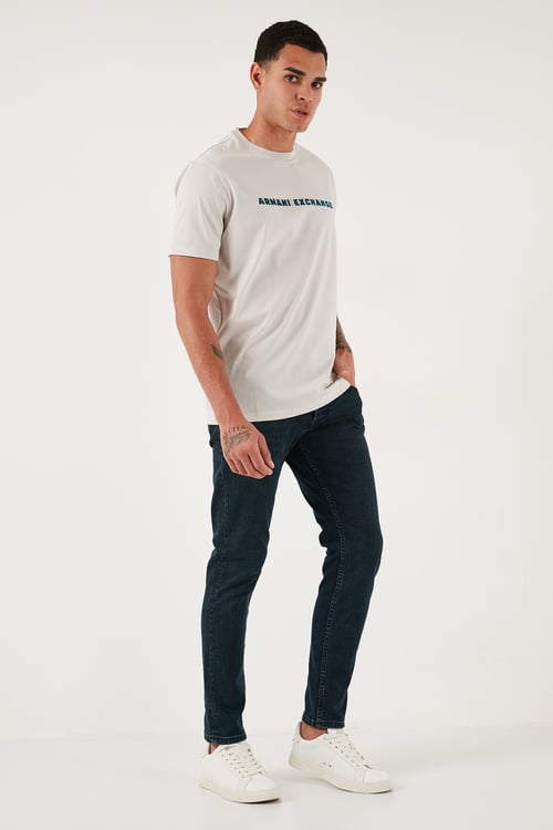 Streç Pamuklu Slim Fit Normal Bel Dar Paça Jeans Erkek Kot Pantolon 1124C46NAPOLI MAVİ