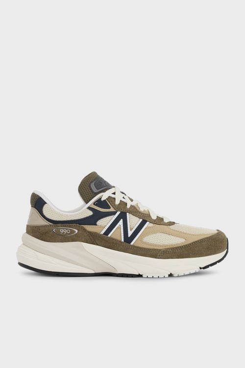 Süet Logolu Bağcıklı Sneaker Erkek Ayakkabı U990WO6 HAKİ-BEJ