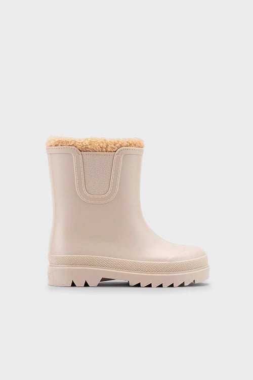 Suya Dayanıklı İçi Kürklü Unisex Çocuk Yağmur Çizmesi W10290 BEJ