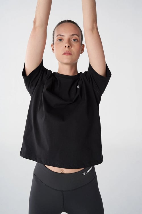 T-ıc Icona Pamuklu Regular Fit Bisiklet Yaka Kadın T Shirt 911867-2001 SİYAH