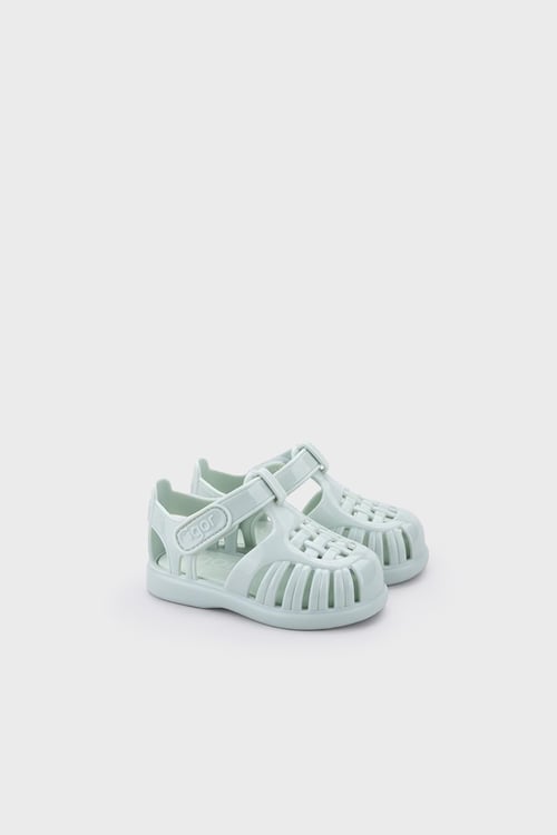 Tobby Gloss Kaymayı Önleyen Flex Foam Cırtlı Unisex Çocuk Sandalet S10311 AÇIK YEŞİL
