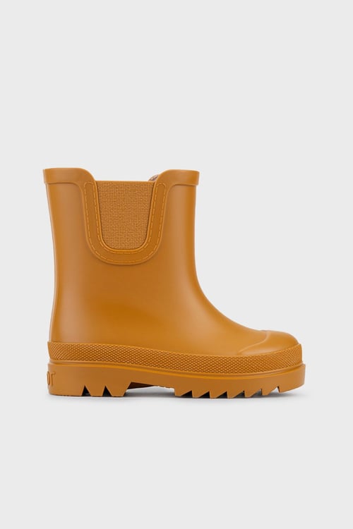 Tokio Kaymaz Taban Su Geçirmez Unisex Çocuk Yağmur Çizmesi W10274 KARAMEL