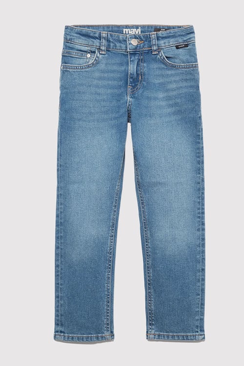 Tom Streç Pamuklu Slim Straight Normal Bel Düz Paça Jeans Erkek Çocuk Kot Pantolon 6010690870 MAVİ