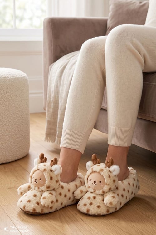 Tw Cookie Kaymaz Tabanlı Kadın Panduf JJ0563 BEJ