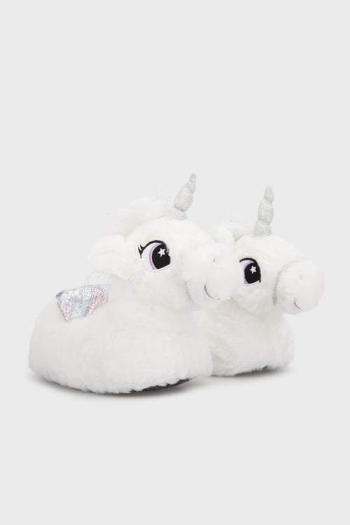 Tw Lea Sessiz Taban Unicorn Kadın Panduf CC0635 BEYAZ